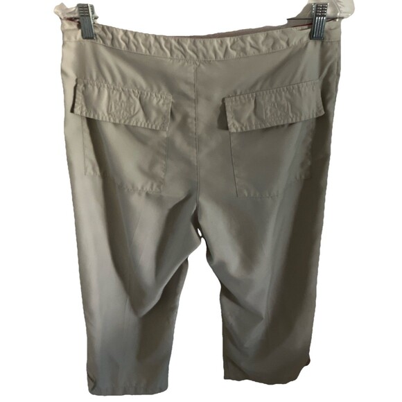 Old Navy Capri Pants 10 Beige Khaki Minimalist Strap Ankle - Picture 3 of 5